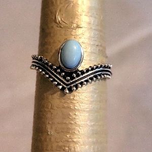 Silver Chevron Ring